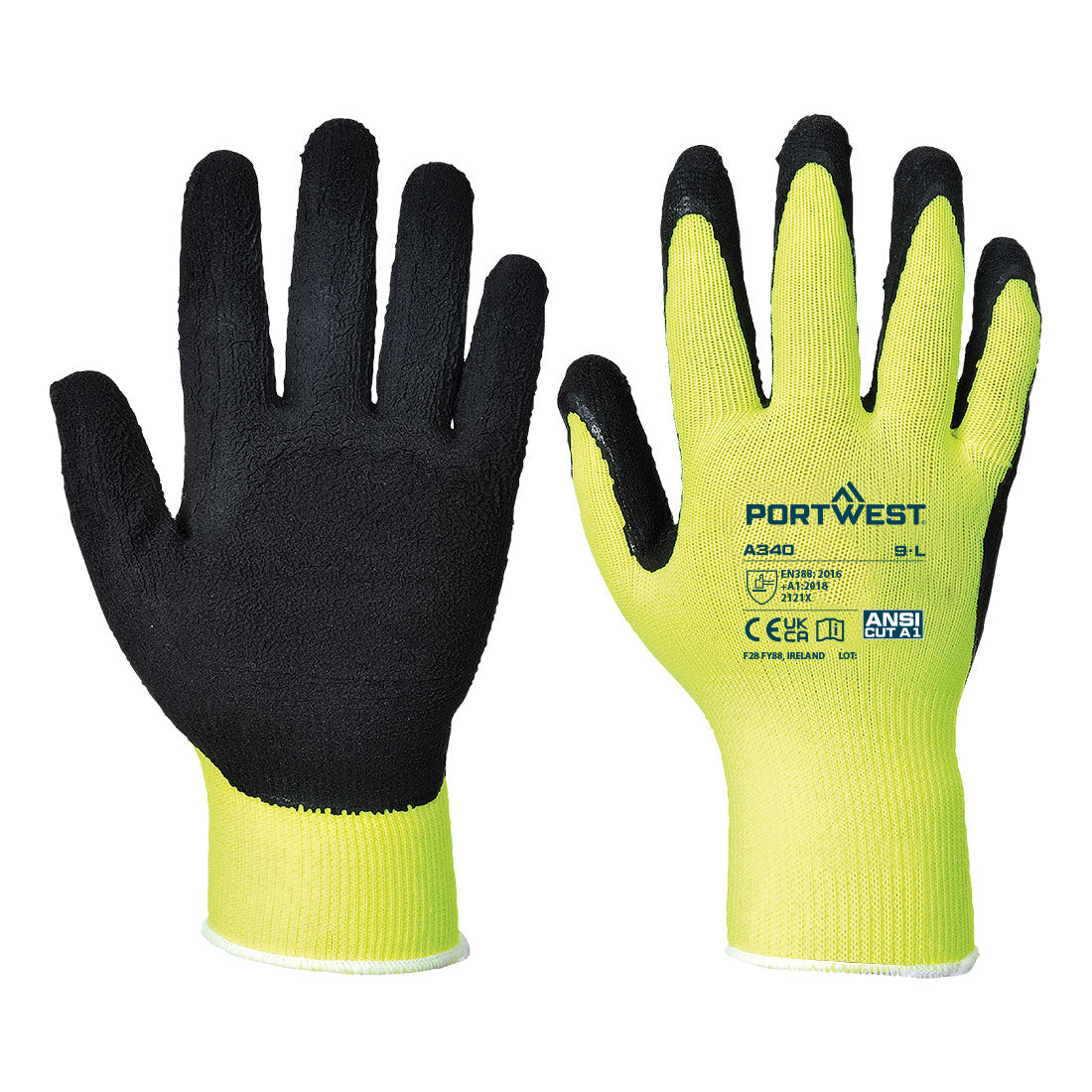 A340 - Hi-Vis Grip védőkesztyű - Latex